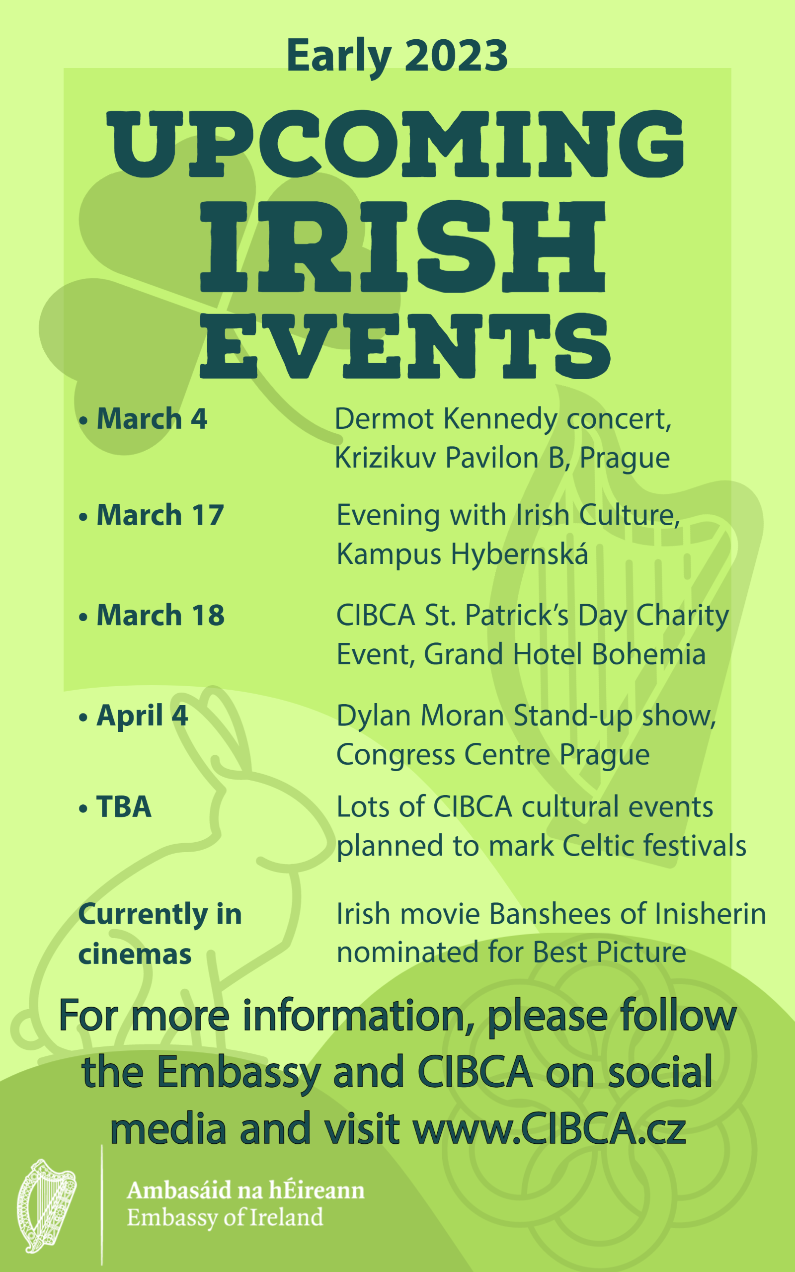 Irish Events in Czechia Spring 2023