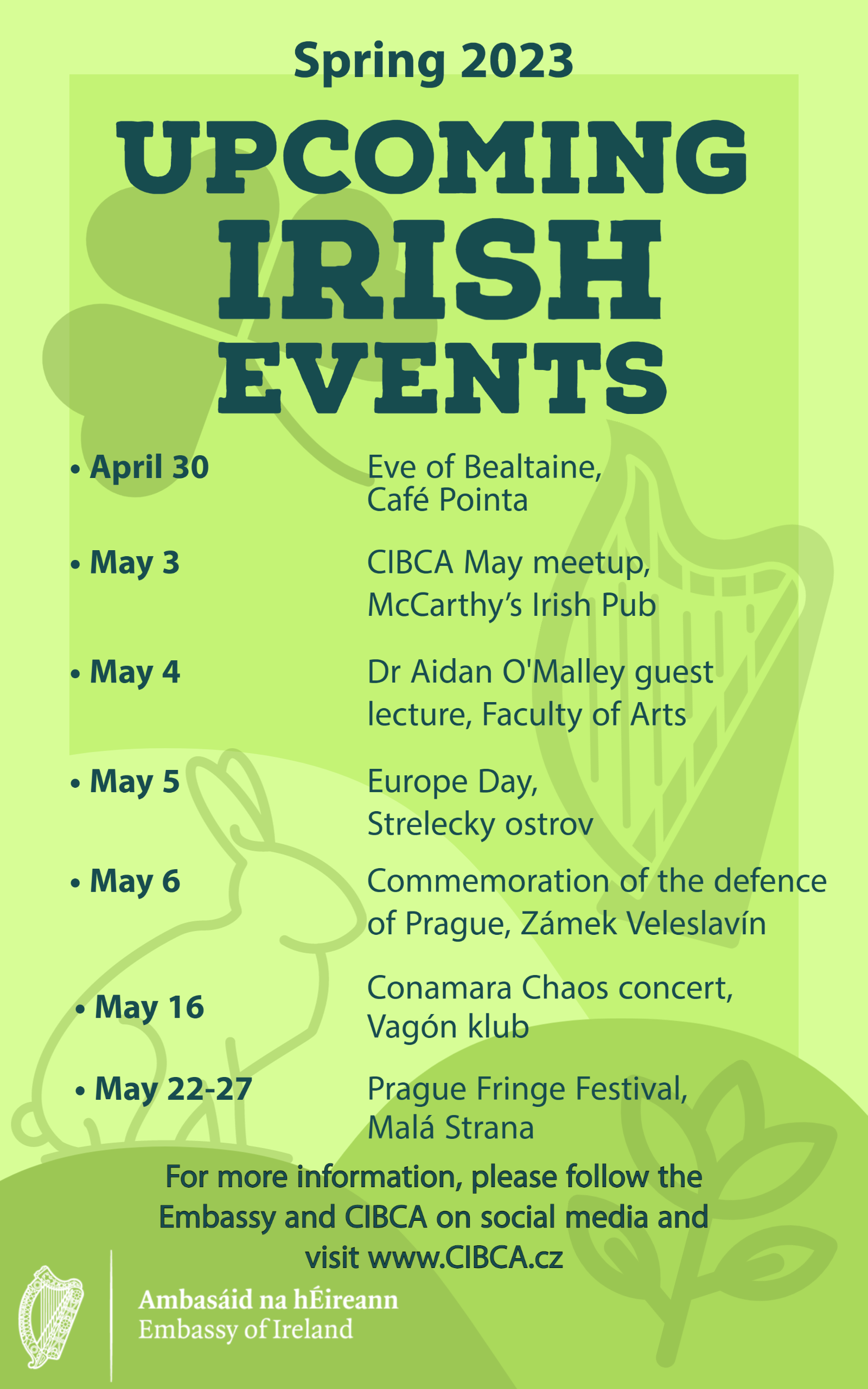 Irish Events Spring/ Summer '23