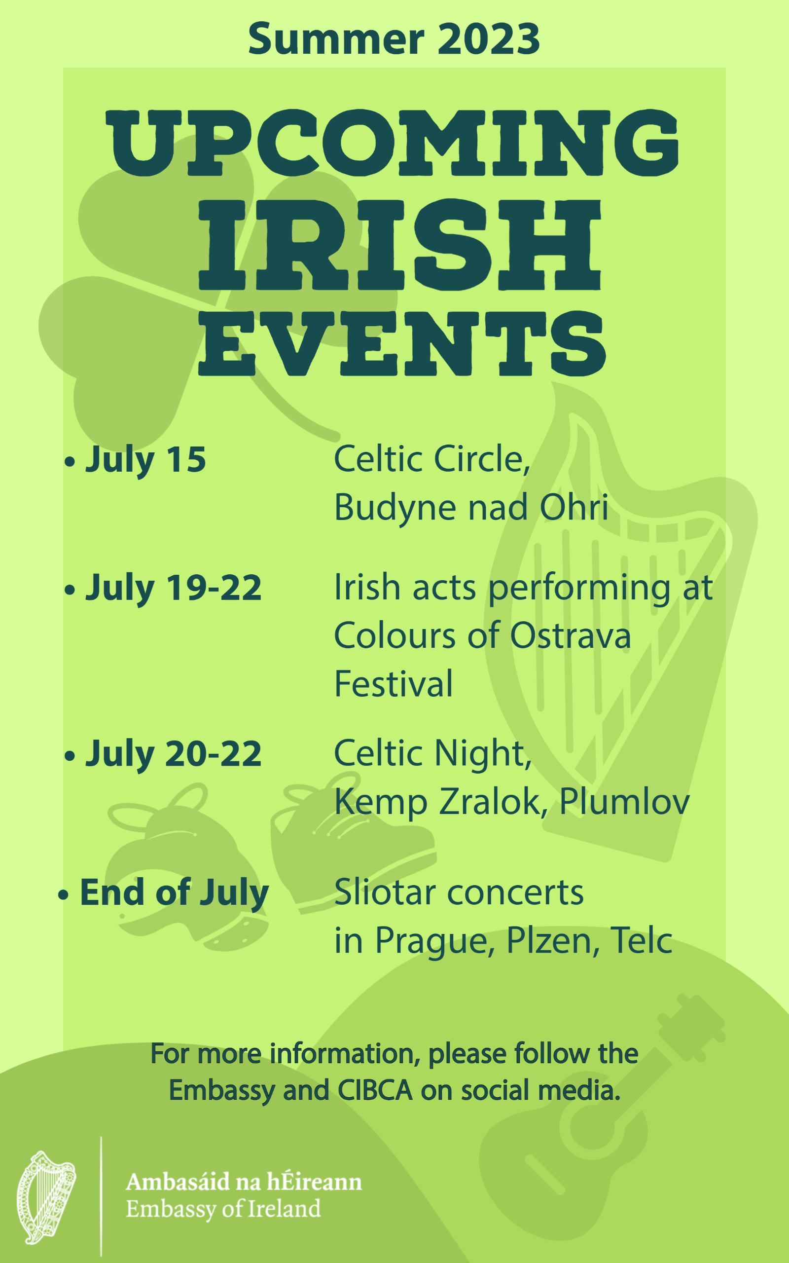 Irish Interest Events Summer  2023