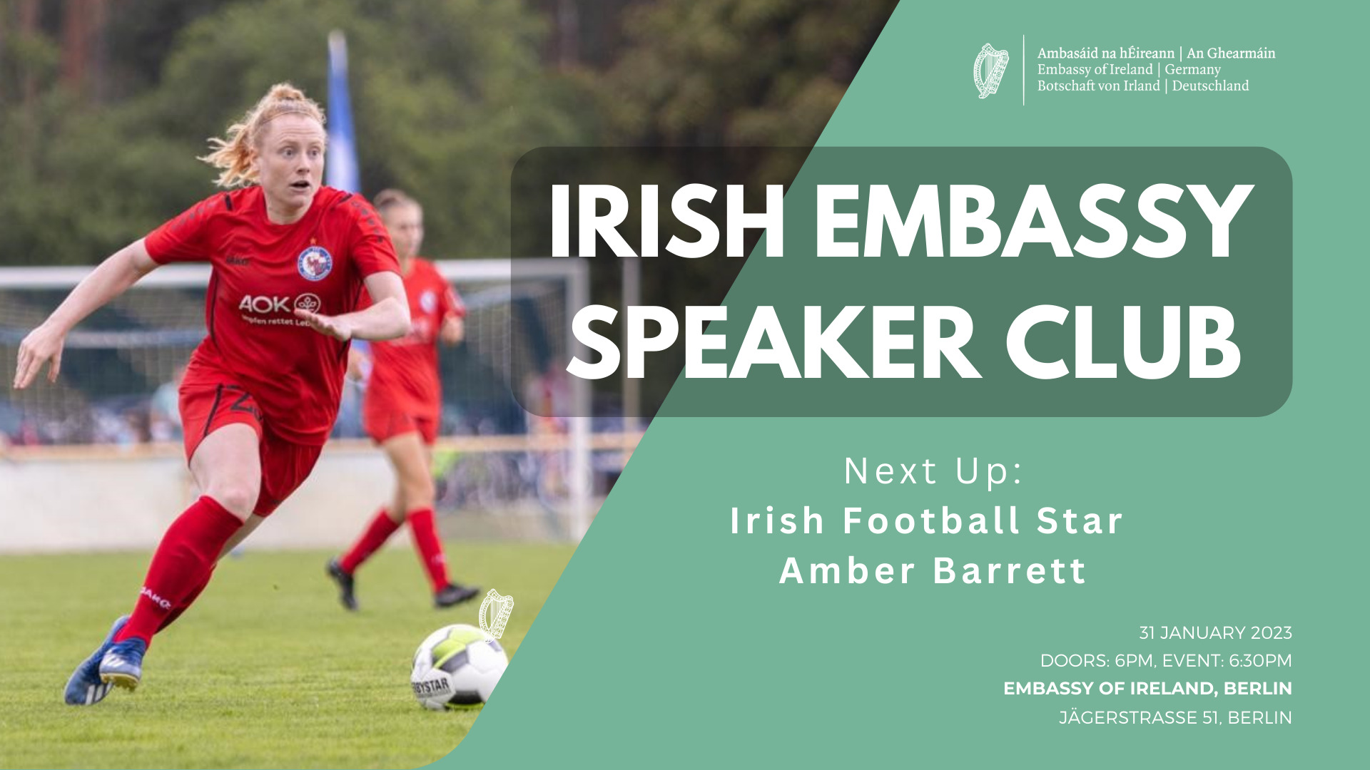 Irish Embassy Speakers Club - Amber Barrett