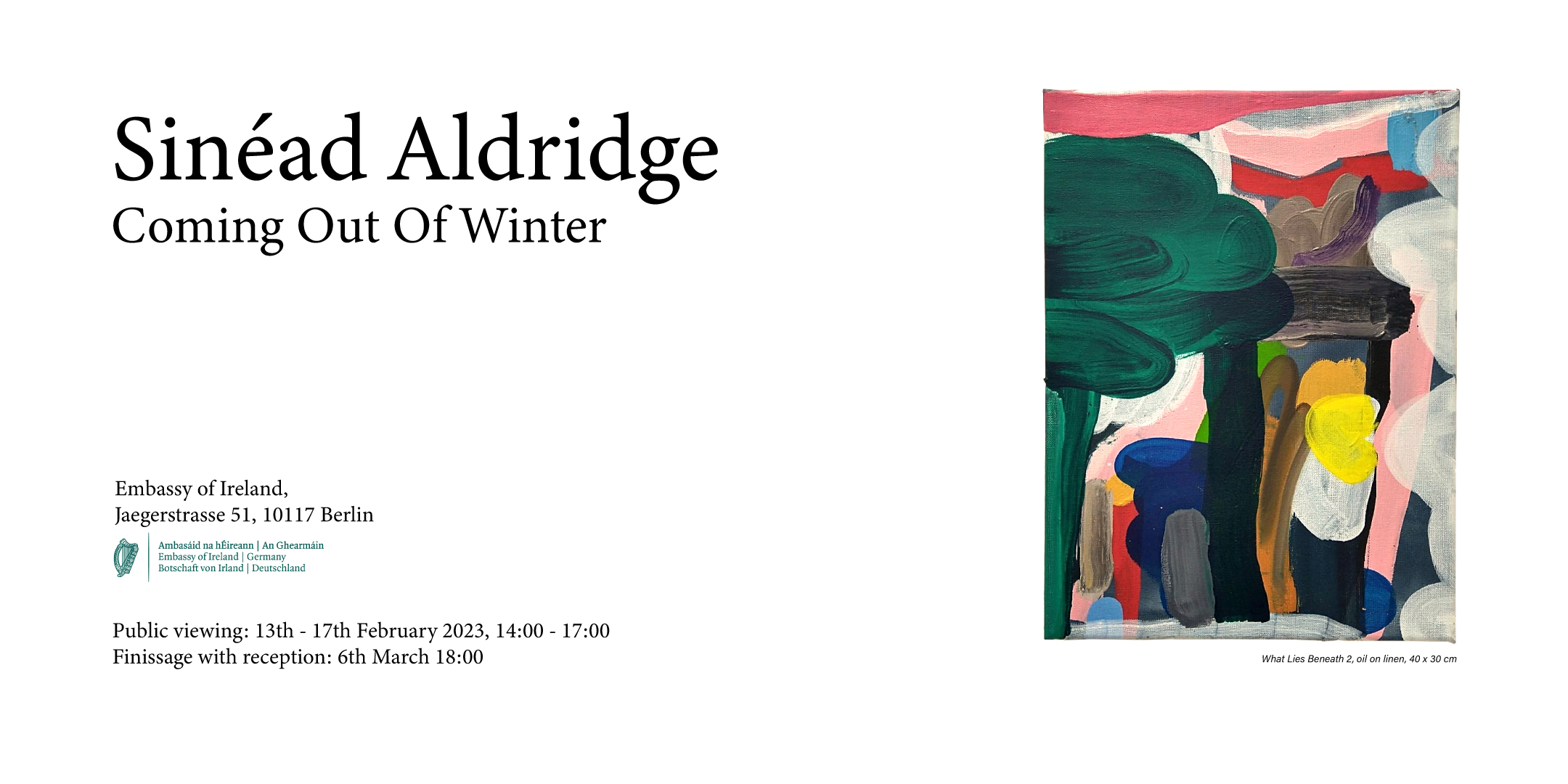 Coming Out of Winter exhibition of works from Sinéad Aldridge