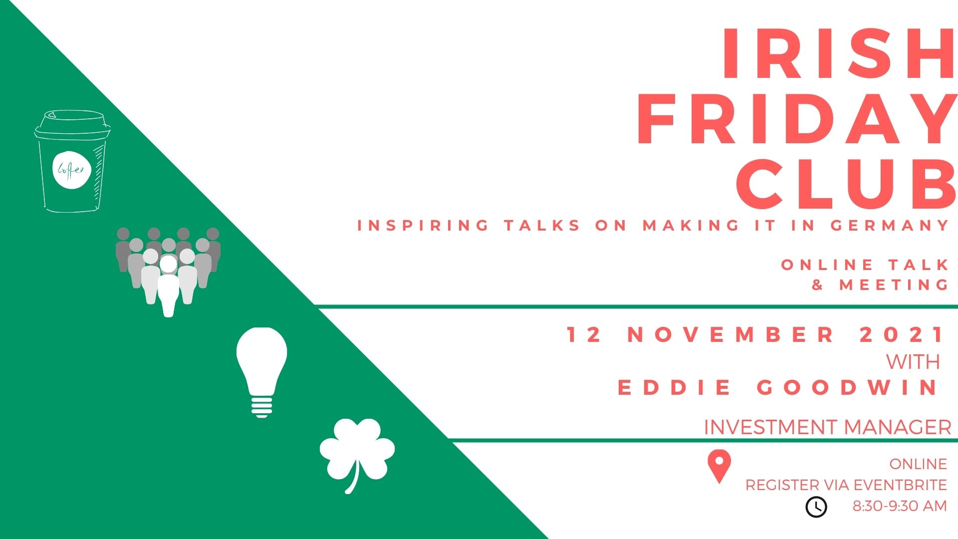 Irish Friday Club on 12 November with Eddie Goodwin