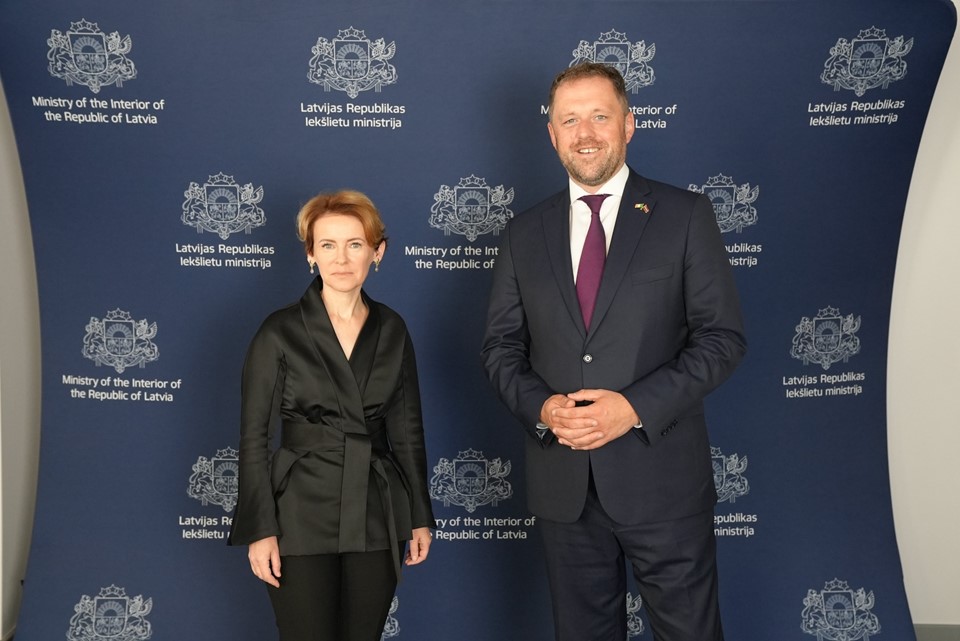 Minister for European Affairs Thomas Byrne meets Latvian Minister of the Interior Marija Golubeva in Riga