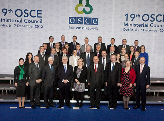 Department of Foreign Affairs staff at the closing of the Ireland's chair of the OSCE, 2012