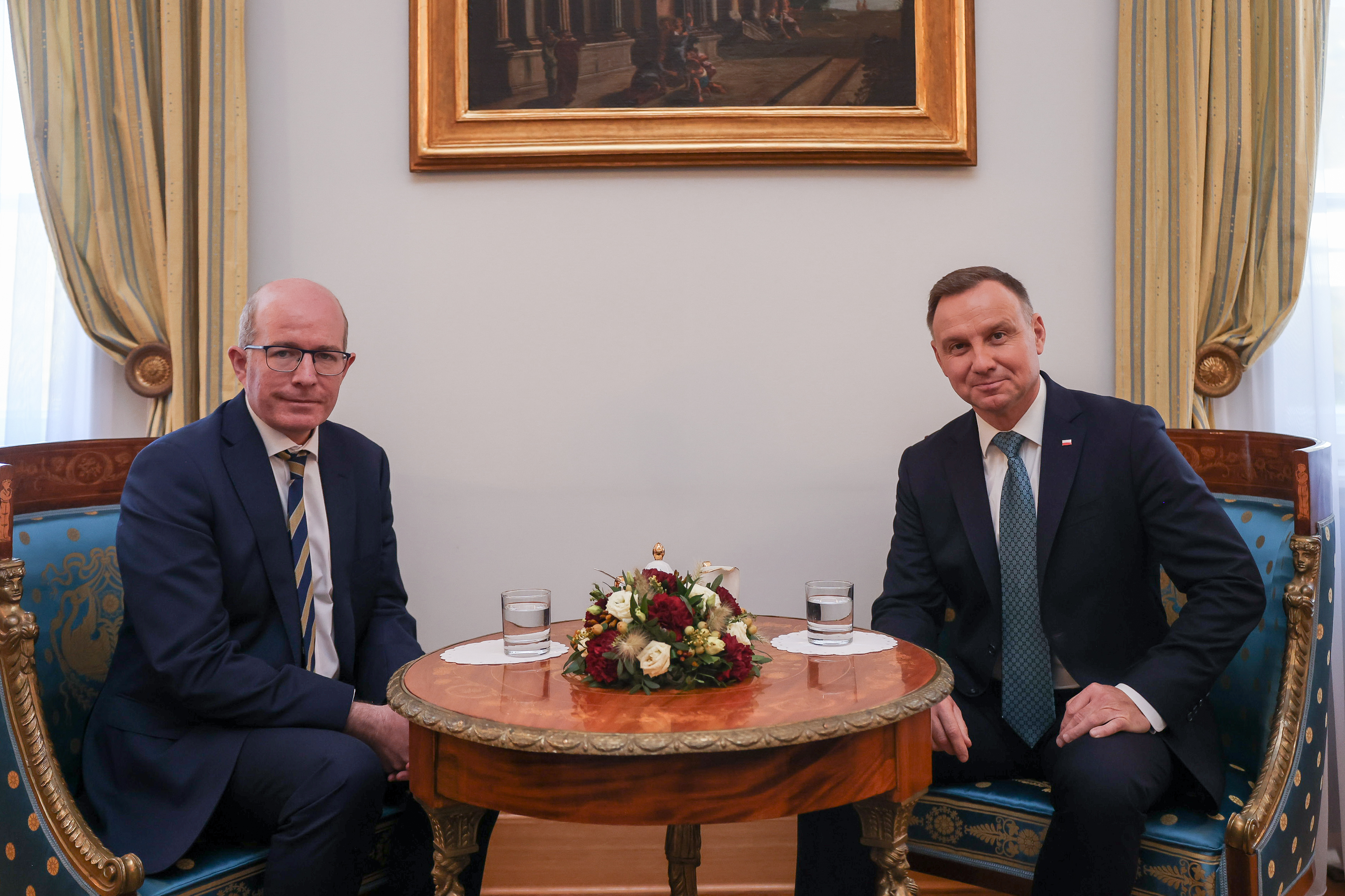 Ambassador Haughey presents credentials to President Andrzej Duda
