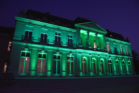 OECD HQ gone green for St. Patrick's Day