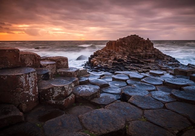 Giant's Causeway at Sunset, Co Antrim. Photo credit Getty Images