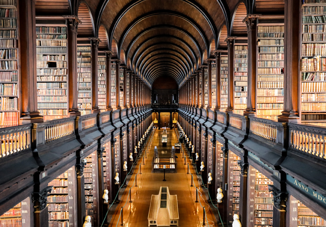 Trinity College Long Room Library, Dublin. Photo credit Phil Behan