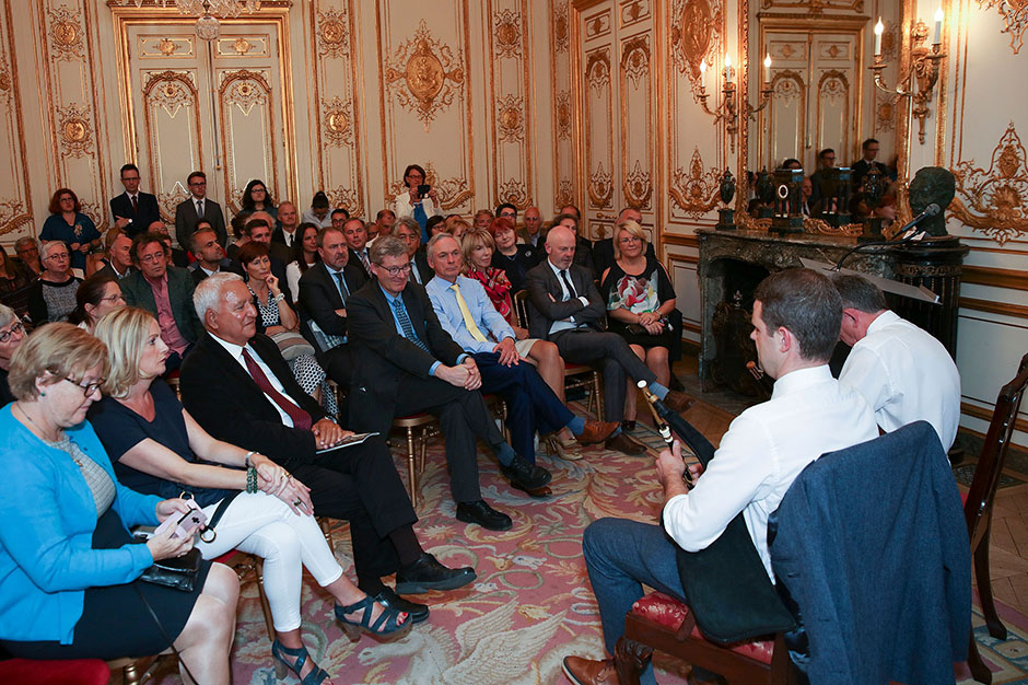 Uilleann Piping performance and reception at the Embassy