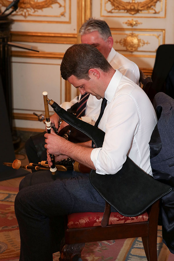 Uilleann Piping performance and reception at the Embassy