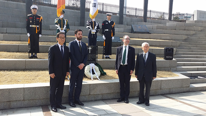 Wreath-Laying Ceremony at the Korean War Memorial, Seoul