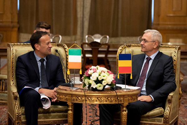 Taoiseach Leo Varadkar visited Bucharest on 24 July 2018 