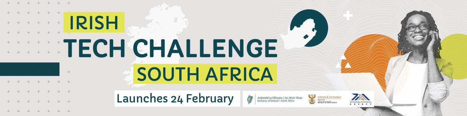 Irish Tech Challenge South Africa banner noting applications launch February 24th.