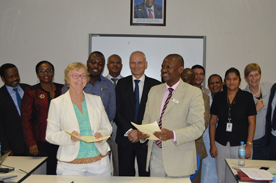 Representatives from donor, civil society and the private sector joined the Government of Tanzania to sign a new Code of Conduct for the health sector on April 1st. 