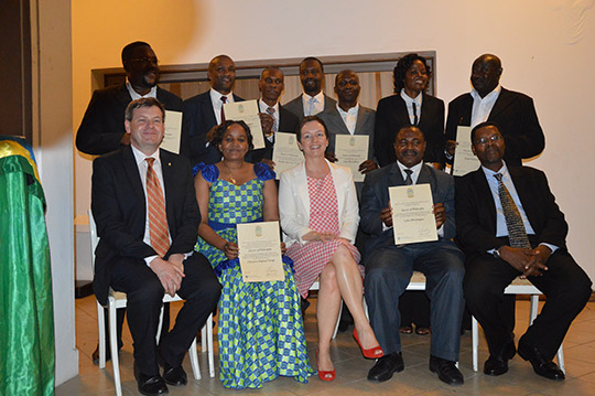 Ambassador Gilsenan, Professor Walsh and UCD graduates