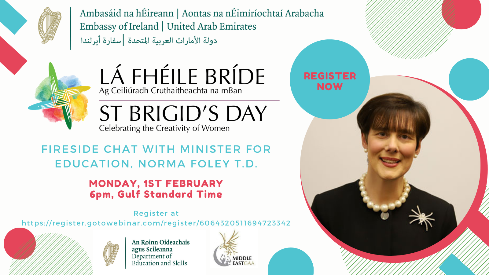 St. Brigid’s Day Fireside Chat with Minister for Education, Norma Foley T.D.