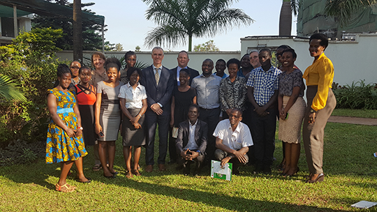 Ambassador Dónal Cronin and with partners of Africa Code Week