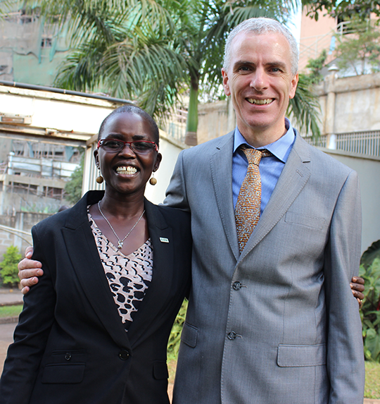 Jane Frances Abodo with Ambassador Dónal Cronin