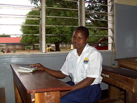 Agnes Auma at her school