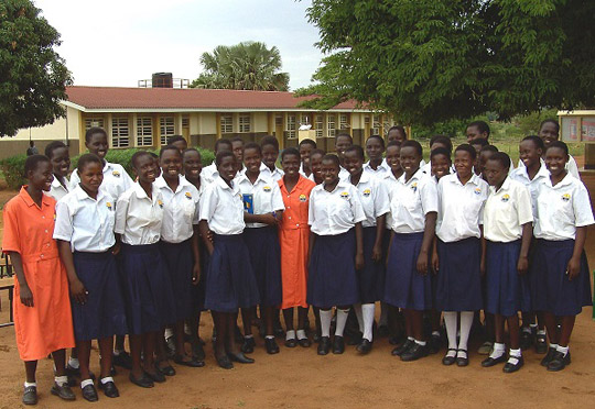 Education bursary recipients at Y.Y. Okot School, Kitgum