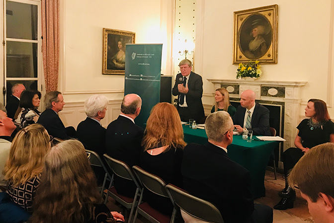 Panel discussion & Podcast at Embassy of Ireland on Dáil100