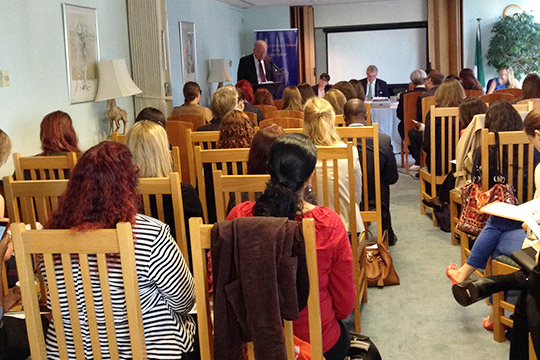 David Donoghue introductory remarks - Making it happen-financing gender equality and women’s rights in the post 2015 development agenda - 22 September 2014. Photograph by Mike Nagle