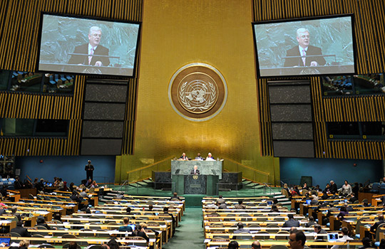 UN meeting, Eamon Gilmore